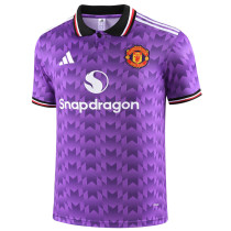 25-26 Man Utd Purple Polo Short Sleeve