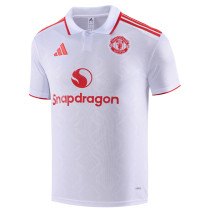 25-26 Man Utd White Polo Short Sleeve