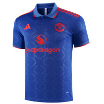 25-26 Man Utd Fancy blue Polo Short Sleeve
