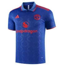 25-26 Man Utd Fancy blue Polo Short Sleeve
