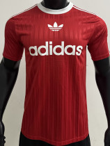 2025 AD Casual Red Player Version Training shirts *三叶草