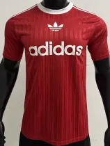 2025 AD Casual Red Player Version Training shirts *三叶草