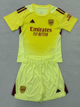 25-26 ARS Light Yellow GoalKeeper Kids Soccer Jersey
