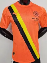 25-26 Man City Orange Player Version Soccer Jersey