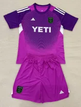 25-26 Austin FC Purple GoalKeeper Kids Soccer Jersey