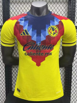 25-26 Club America Yellow Player Version Soccer Jersey (Caliente)