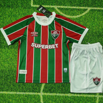 25-26 Fluminense Home Kids Soccer Jersey