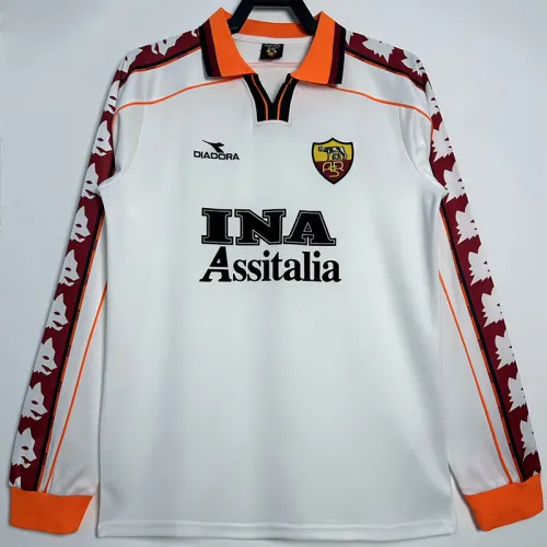 1998-1999 Roma Away Long Sleeve Retro Soccer Jersey