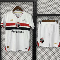 25-26 Sao Paulo Home Kids Soccer Jersey
