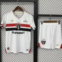 25-26 Sao Paulo Home Kids Soccer Jersey