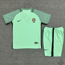 2016 Portugal Away Kids Retro Soccer Jersey