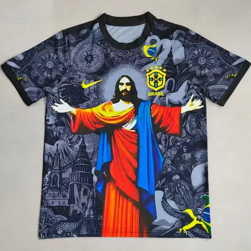 25-26 Brazil Black Red Special Edition Fans Soccer Jersey