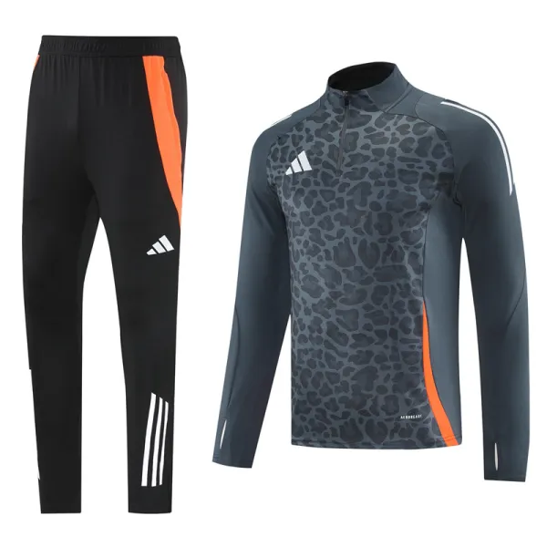 2025 AD Dark gray Half Pull Tracksuit #AB08 (半拉链)