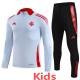25-26 Internacional Grey Kids Half Pull Tracksuit (童装)(半拉链)