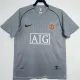 2007-2008 Man Utd Grey Goalkeeper Retro Soccer Jersey