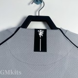 2007-2008 Man Utd Grey Goalkeeper Long Sleeve Retro Soccer Jersey (长袖)