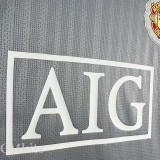 2007-2008 Man Utd Grey Goalkeeper Long Sleeve Retro Soccer Jersey (长袖)