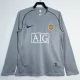 2007-2008 Man Utd Grey Goalkeeper Long Sleeve Retro Soccer Jersey (长袖)