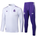 25-26 RMA White Half Pull Tracksuit #B2513(半拉链)