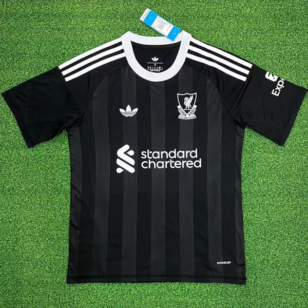 25-26 LIV Black Goalkeeper Fans Soccer Jersey