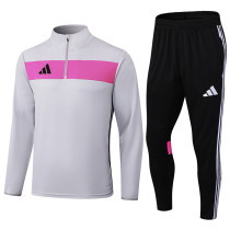 2025 AD Grey Light gray Pull Tracksuit #07(半拉链)