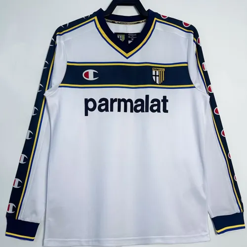 2002-2003 Parma Away Long Sleeve Retro Soccer Jersey