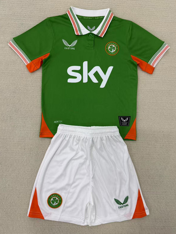 25-26 Ireland W Home Kids Soccer Jersey