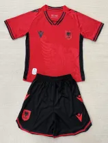 25-26 Albania Home Kids Soccer Jersey