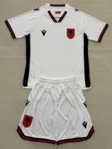 25-26 Albania Away Kids Soccer Jersey