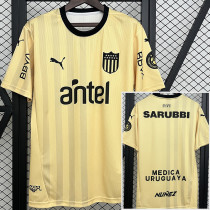 25-26 Atletico Penarol Beige Yellow Fans Soccer Jersey