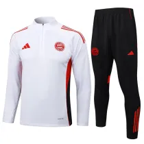 25-26 Bayern White Half Pull Tracksuit #B2530(半拉链)