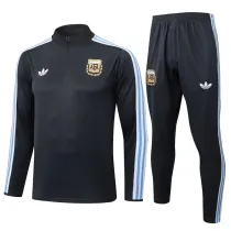25-26 Argentina Dark gray Half Pull Tracksuit #B2529(半拉链)