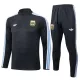 25-26 Argentina Dark gray Half Pull Tracksuit #B2529(半拉链)