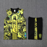 25-26 Brazil Yellow Tank top and shorts suit