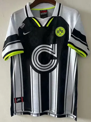 1996-1997 Dortmund UCL Away Retro Soccer Jersey