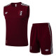 25-26 Ajax Jujube red Tank top and shorts suit #D2531