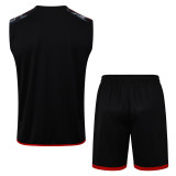 25-26 Flamengo Black Tank top and shorts suit #D2530