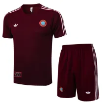 25-26 Bayern Jujube red Training Short Suit #D2527