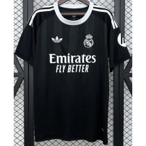 25-26 RMA Black GoalKeeper Fans Soccer Jersey