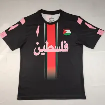 25-26 Palestina Black Training shirts (粉色广告)
