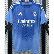 25-26 RMA Blue GoalKeeper Fans Soccer Jersey