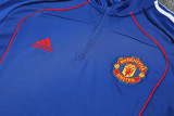 25-26 Man Utd  Fancy blue Half Pull Tracksuit (半拉链)