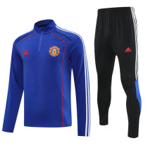 25-26 Man Utd  Fancy blue Half Pull Tracksuit (半拉链)