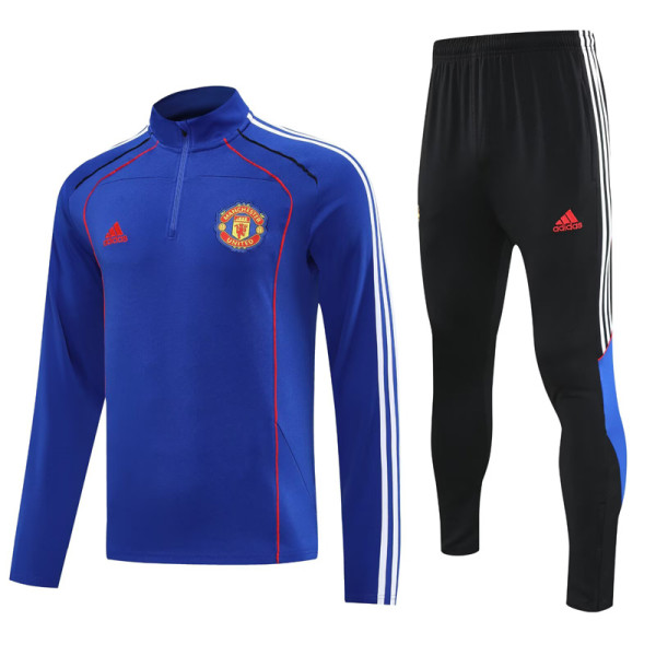 25-26 Man Utd  Fancy blue Half Pull Tracksuit (半拉链)