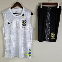 25-26 Brazil White Tank top and shorts suit (背心套装)