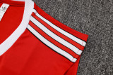 2025-26 Man Utd Red Tank top and shorts suit #D2541