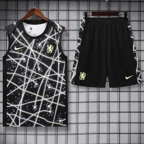 25-26 CHE Black White Tank top and shorts suit