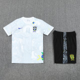 25-26 Brazil White Training Short Suit