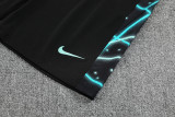 25-26 INT Black blue Tank top and shorts suit