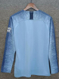 2018-2019 Man City Home Long Sleeve Retro Soccer Jersey (长袖)